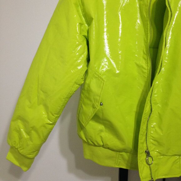 Donated| *****New lightweight jacket, neon full front zipper side pockets puffer - Picture 3 of 16